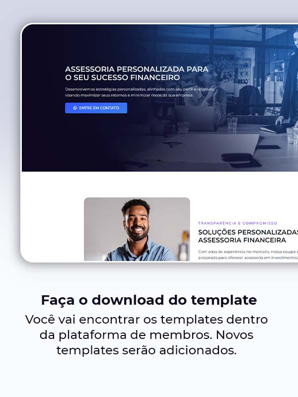 Etapa de instalação Templates Elementor